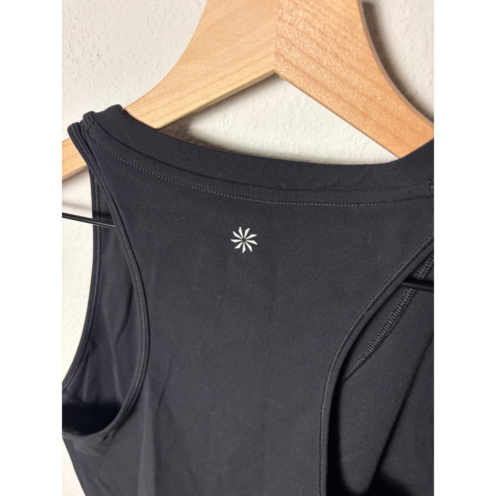 Athleta Shanti Cropped Tank Black Racerback Top Small - Picture 3 of 4